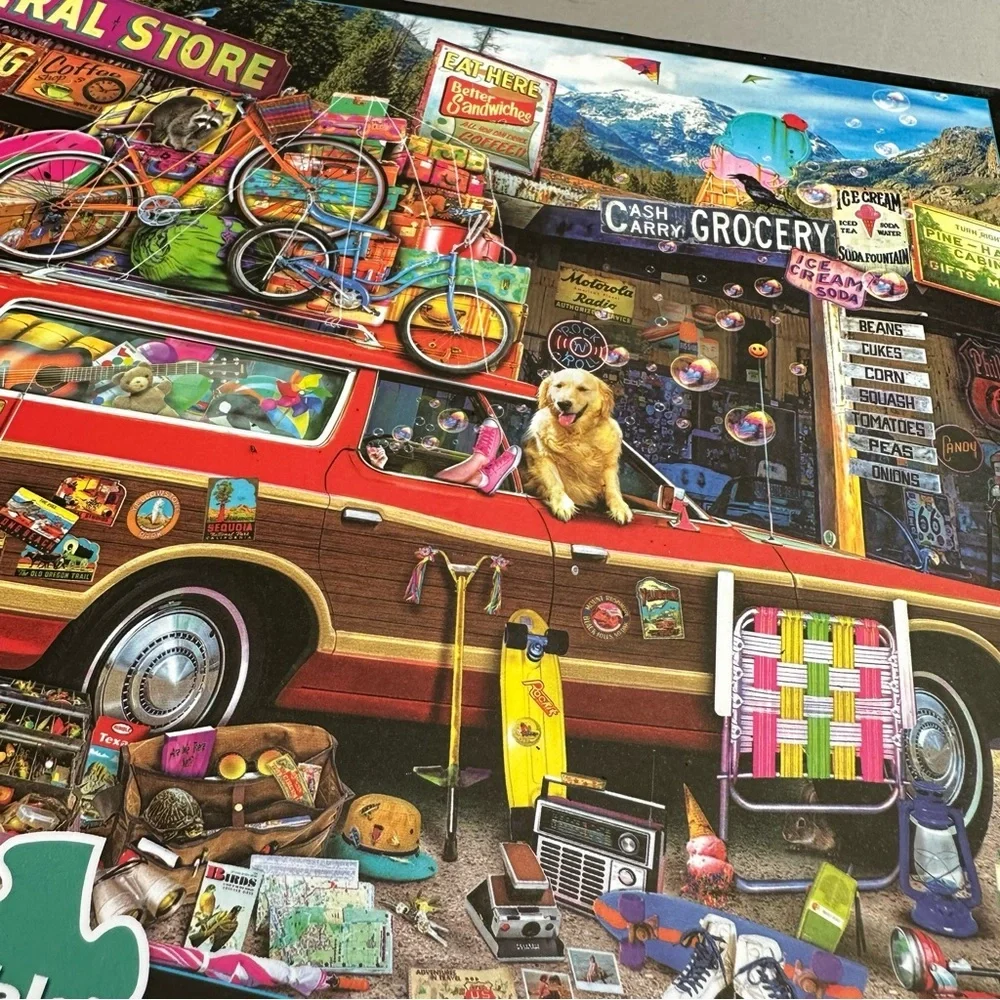 BUFFALO 2000pc Aimee Stewart Family Vacation fun and colorful puzzle.